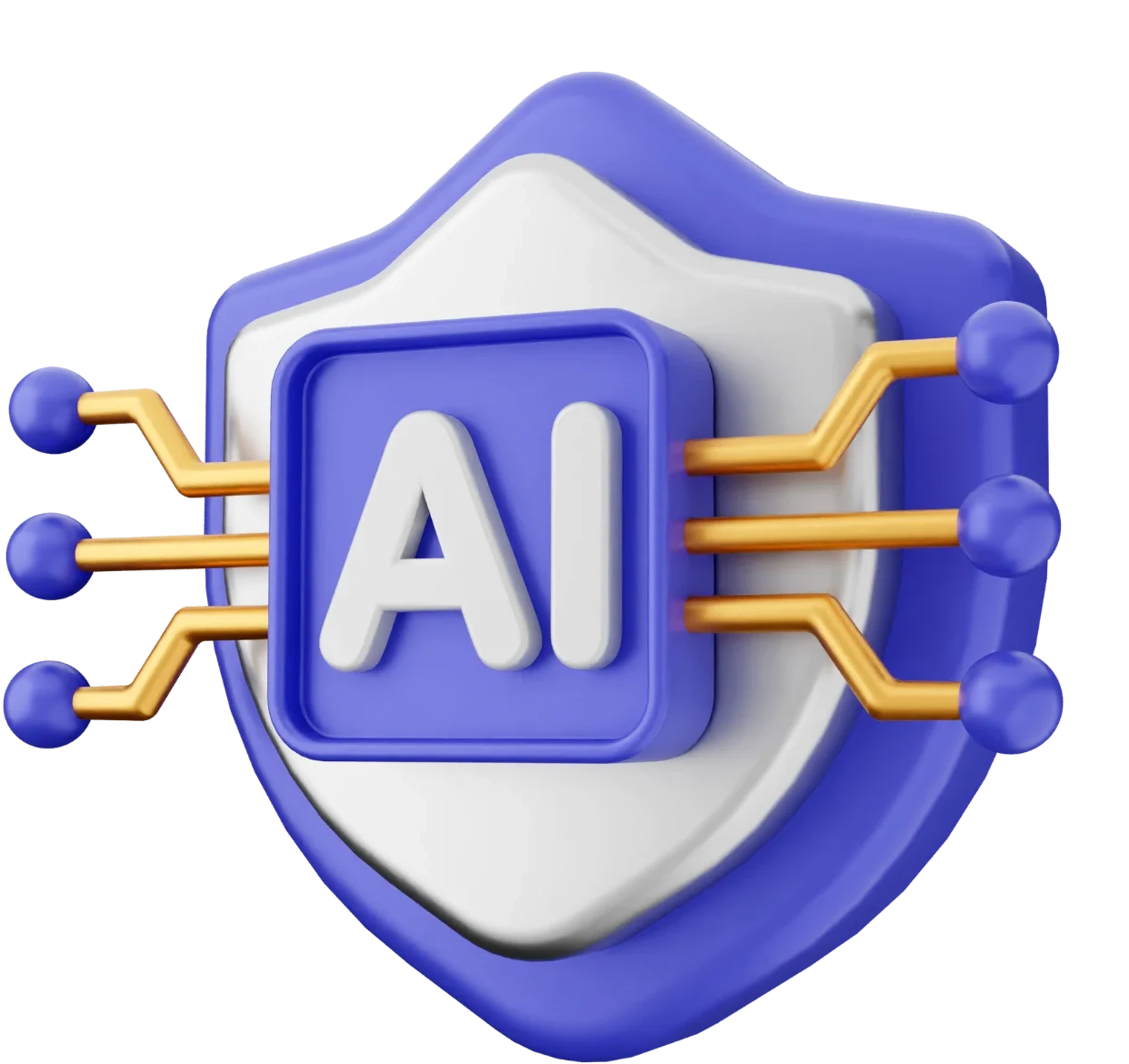 AI" Text: Represents Artificial Intelligence.