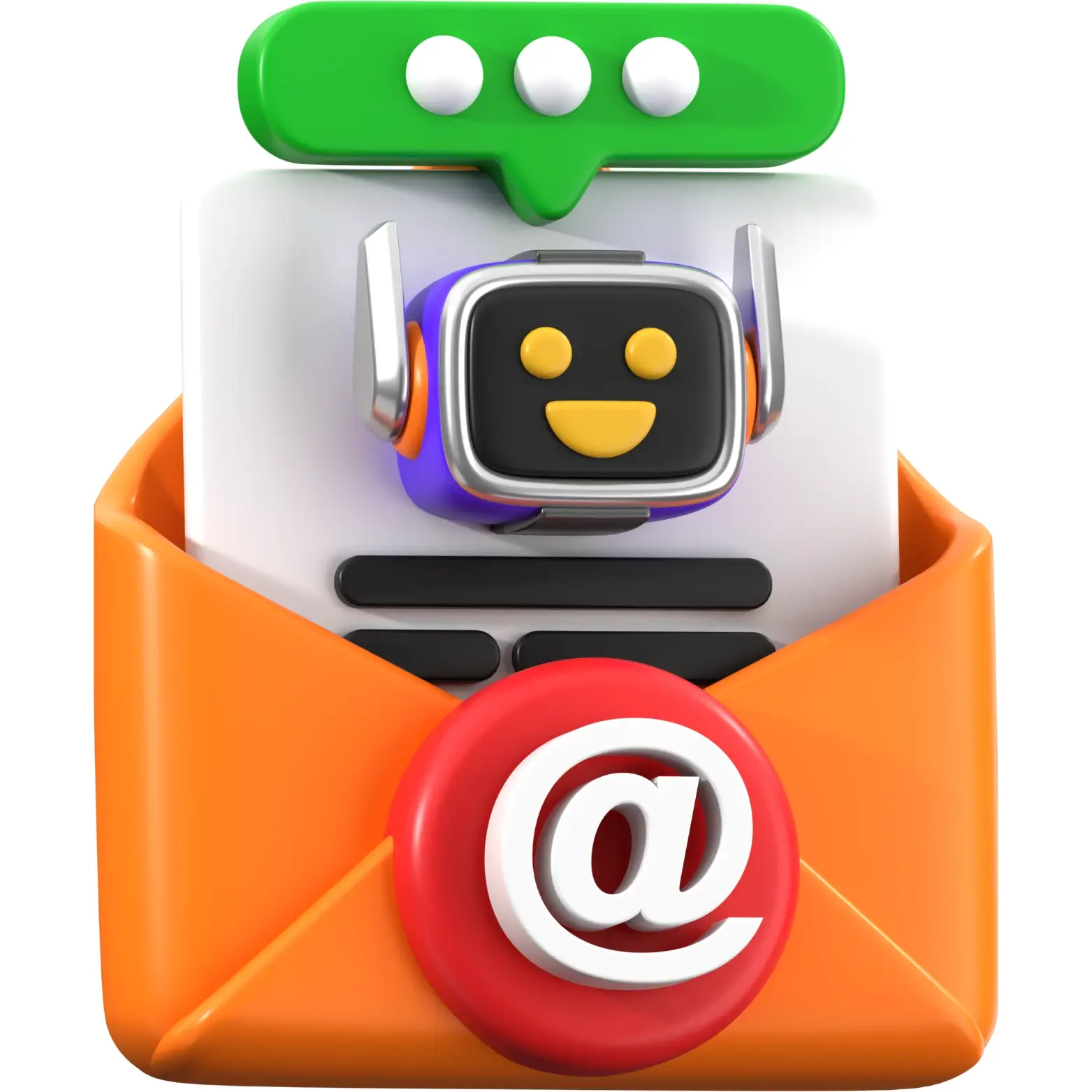 Chatbot icon for email marketing services.