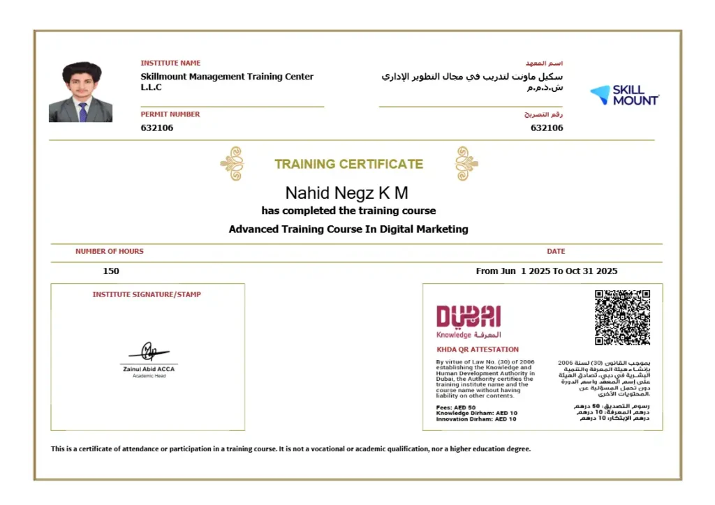 Digital Marketing Certificate
